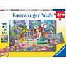 Havfrue te selskab puslespil - 2x24 brikker