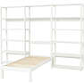 Hoppekids Storey reol med 14 hylder og seng 70x160 cm