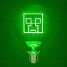 Minecraft Creeper LED neon pære - grøn