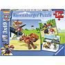 Paw Patrol Team puslespil - 3x49 brikker