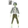 Halloween skelet med tøj 40 cm - flere varianter - assorteret