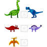 MAGNA-TILES Dinosæt 5-pak