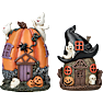 Halloween landskabs hus - flere varianter - assorteret