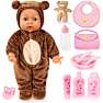 Mami baby dukke 46 cm med teddy tøj