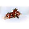 Schleich rød lade med tilbehør 42606