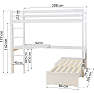 Hoppekids ECO Dream MEGA-seng med lounge-modul og bordplade 90x200 cm