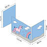 Hoppekids Unicorn forhæng til halvhøj- og køjeseng 70x160 cm