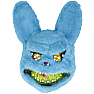Halloween killer kanin maske H: 34 cm - blå