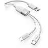 SBS Splitter opladnings- og datakabel 60 W - hvid