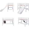 Hoppekids ECO Luxury halvhøj seng med rutsjebane og skrå stige 70x160 cm
