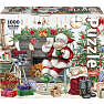 Puslespil m. juletema - 1000 brikker - flere varianter - assorteret