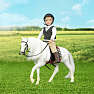 Lori hest til 15 minidukke - hvid