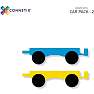 Connetix Car Pack magnetbiler 2 stk. - rainbow