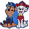 Paw Patrol håndklæde figurformet 120x100 cm