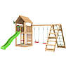 Jungle Gym Cabin 2.1 legetårn inkl. klatremodul og rutsjebane