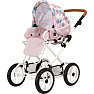 BRIO Kombi dukkevogn, dråbemønster, pink