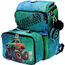 Danpen Junior skoletaske - grøn monstertruck