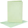 Kort og kuverter 4 sæt - grøn perlemor