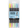 Tekstiltusch, streg 2,3+3,6 mm, 6 stk