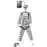 Halloween skelet med tøj 40 cm - flere varianter - assorteret