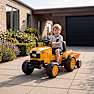 Traktor med Trailer - Gul