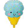 Folieballon Isvaffel H: 53 cm - Multifarvet