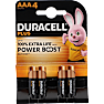 Duracell Plus Boost AAA batterier 4-pak