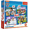 Paw Patrol puslespil 4i1 - 35, 48, 54 og 70 brikker