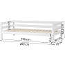 Hoppekids ECO Luxury juniorseng 90x200cm - hvid