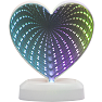 Infinity hjerte bordlampe - multifarvet