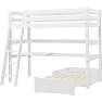 Hoppekids ECO Luxury MEGA-seng 90x200cm med skrå stige, lounge-modul og bordplade