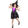 Halloween heksekostume med stjerner kostume str. 116