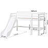 Hoppekids ECO Dream halvhøj seng med rutsjebane 70x160 cm