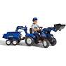 Falk Toys New Holland renderaver med vogn