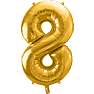 Folieballon "8" H:86 cm - flere varianter - assorteret