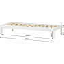 Hoppekids briks 90x200 cm - hvid