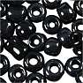 Rocaiperler sortmetal 25g hulst. 0,6-1,0