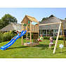 Jungle Gym Cabin 2.1 legetårn inkl. gyngemodul, rutsjebane og 120 kg sand