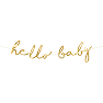 Banner "Hello baby" 18 x 70 cm - Guld