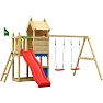 Jungle Gym Resort legetårn komplet inkl. gyngemodul og rød rutsjebane