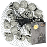 Halloween kranier 2,5x3 cm 17 pak - hvid