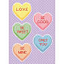 Diamond art hearts stickers - 13x18 cm