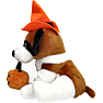 Halloween plys hund 38 cm - brun