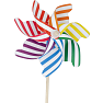 Stor mønstret vindmølle H: 74 cm - flere varianter - assorteret