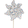 Stor mønstret vindmølle H: 74 cm - flere varianter - assorteret