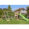 Jungle Gym Cottage 2.1 legetårn inkl. klatrevæg, rutsjebane og 120 kg sand
