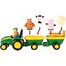 John Deere traktor med vogne og bondegårdsdyr