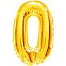 Salling bogstav folieballon "O" H: 35 cm - Guld