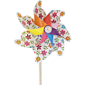 Stor mønstret vindmølle H: 74 cm - flere varianter - assorteret