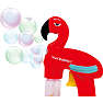 SpinOut flamingo sæbeboblepistol